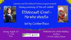 Closing Ceremony  of Native American Art Exhibit led by Cochise Baca