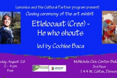 Closing Ceremony  of Native American Art Exhibit led by Cochise Baca