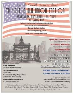 event flyer with an American Flag and event description