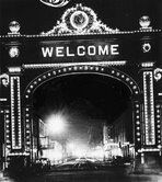 The Welcome New Year's Arch (1910) at Union Station, Denver