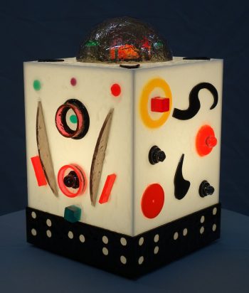 cube-shaped Lumonics light sculpture 