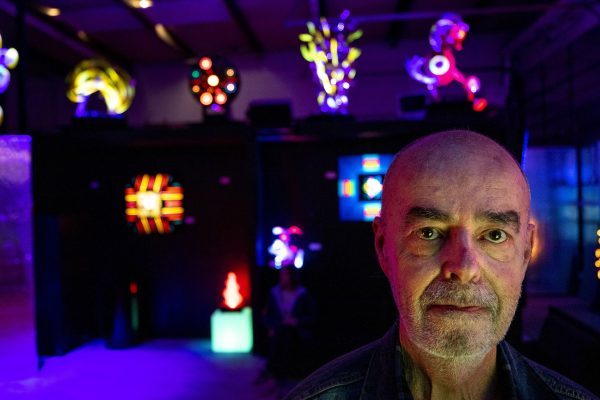 Mark Billard at the Lumonics Light & Sound Gallery